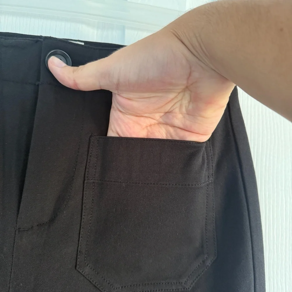 Maeve by Anthropologie Women’s Black Full Length Dress Pants Sz 25 - Picture 4 of 8